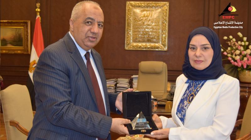 سفيرة مملكة البحرين ورئيس مدينة الإنتاج الإعلامي