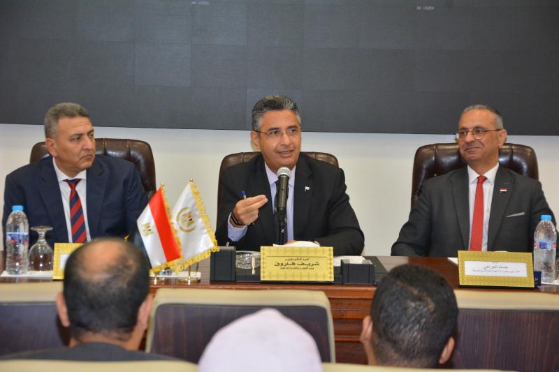 وزير التموين خلال لقاءه بالصحفيين