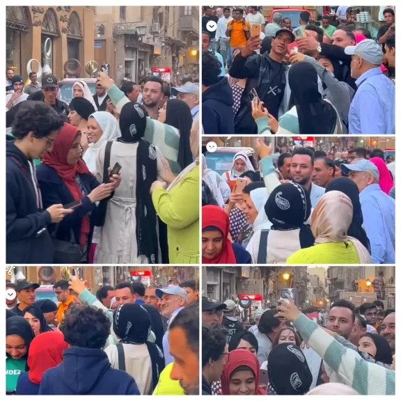 مشاهد الإحتفاء بالمخرج محمد زكريا فى شارع المعز