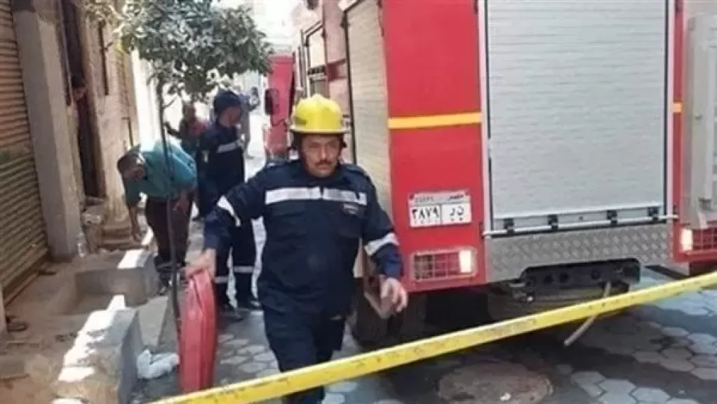 انفجار أنبوبة بوتاجاز في حريق مطعم كشري