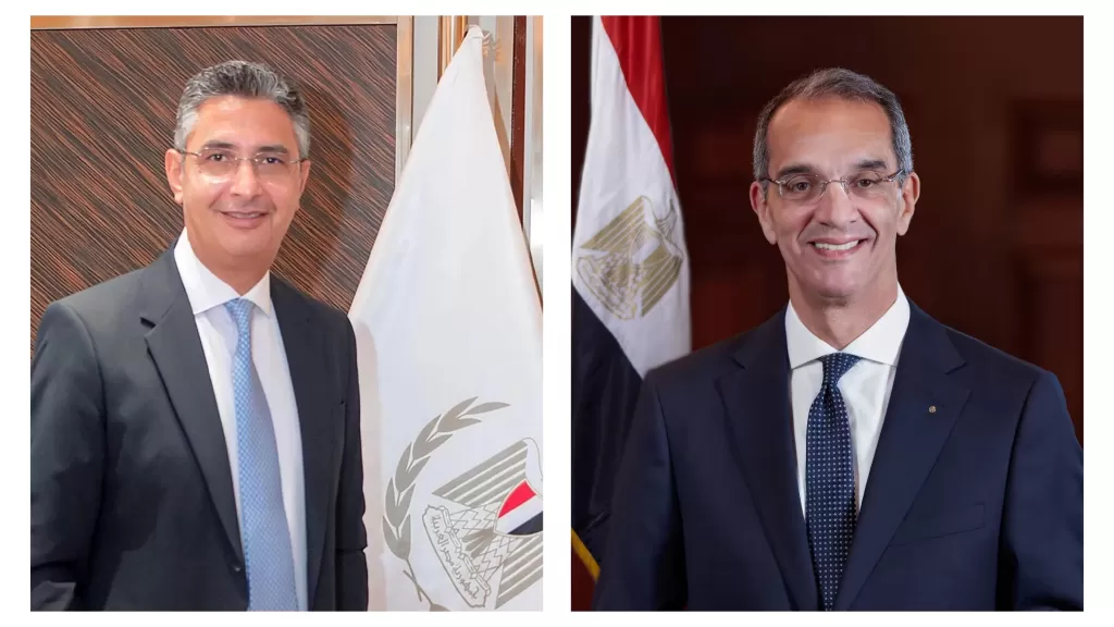 وزير التموين والتجارة الداخلية الدكتور شريف فاروق وزير الاتصالات عمرو طلعت