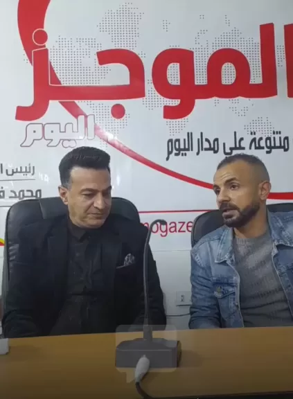 الفنان سمسم شهاب مع الكاتب الصحفي محمد فرعون