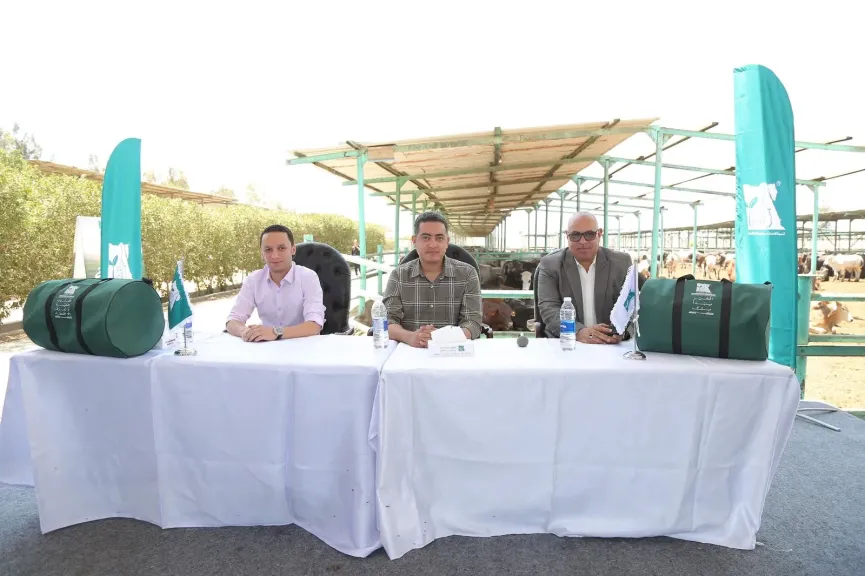 خلال المؤتمر الصحفي أرض الخير بمزرعة مصر الخير بالبحيرة 