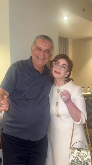 المنتج محسن جابر والفنانة ميادة الحناوي