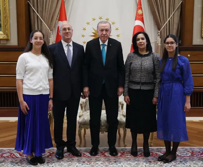 أردوغان وسفير مصر فى تركيا وائل بدوى