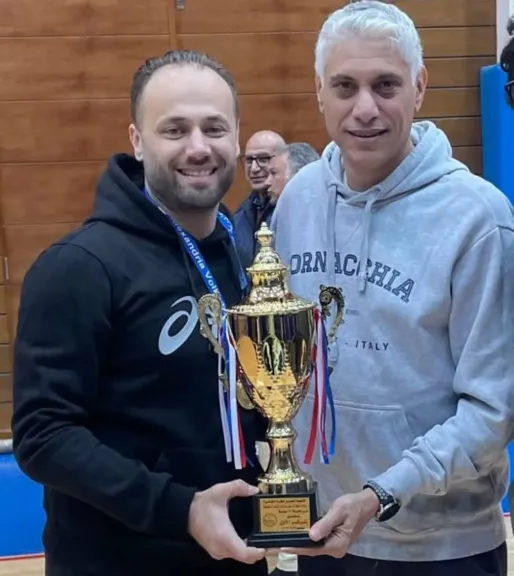 كابتن خالد أبو سيف "المدير الفني"وكابتن أحمد سمير رئيس جهاز الكرة الطائرة 