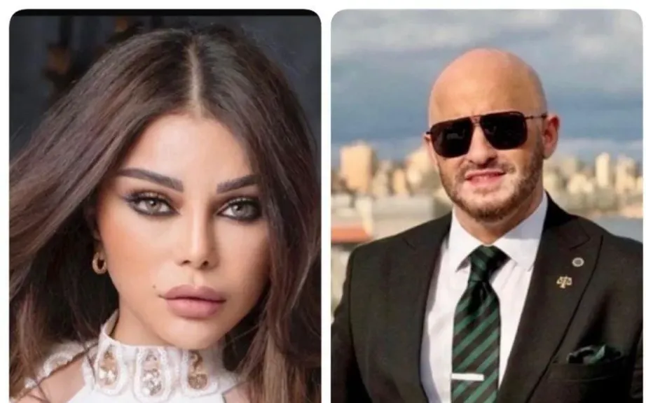 هيفاء وهبي ومحاميها شريف حافظ 