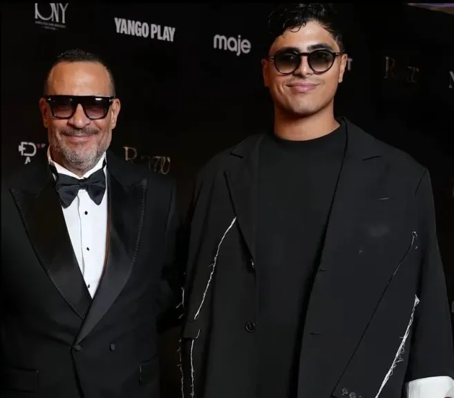 ماجد المصري وابنه آدم 