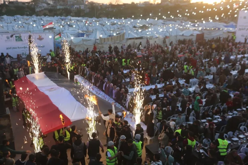 خلال حفل الفطار 