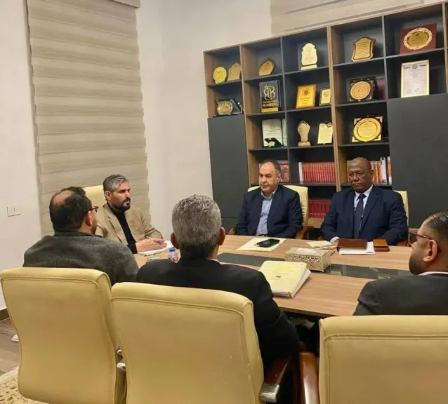 السفير الليبى عبد المطلب ثابت وأعضاء المكتب الصحي 