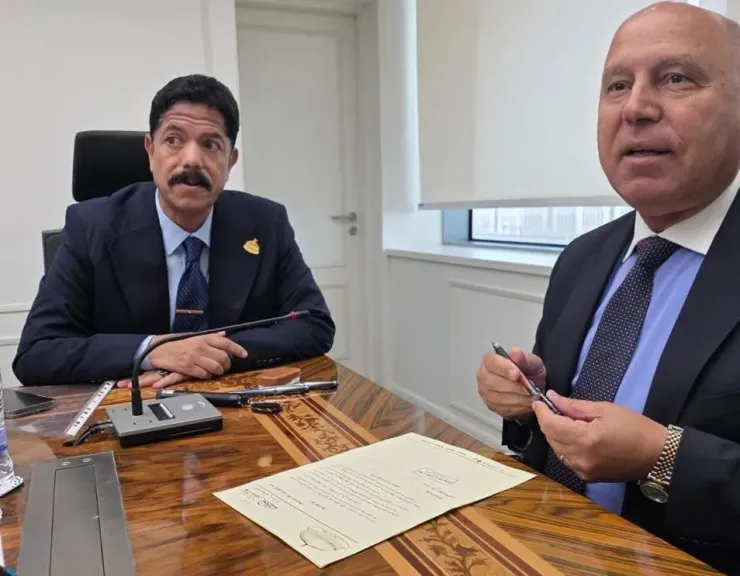 وزير النقل والنائب علاء الحديوي 