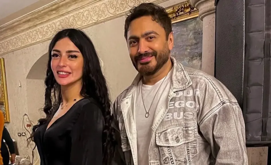 تامر حسني و المونتيرة ندى عاكف 