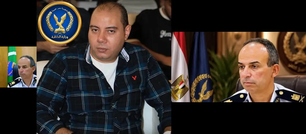 اللواء أشرف عبد المالك، مساعد وزير الداخلية مدير أمن سوهاج والرائد محمد دياب المعاون الأول لوحدة مباحث مركز شرطة المراغة 