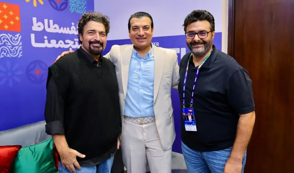 إيهاب توفيق وحميد الشاعري ووليد منصور 
